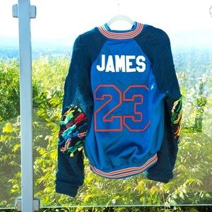 Lebron James M L Cleveland cavaliers custom satin varsity jacket starter coogi
